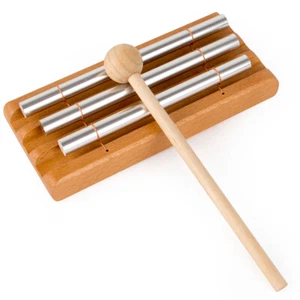 AKLOT Chime Tre Toni Campana Campana Percussioni Mano per Preghiera Meditazione Yoga - Foto 1 di 9