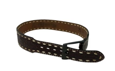 Cinturón de Cuero Tony Lama 32 Tooled Western Vaquera Marrón 2” Ancho Hecho en EE. UU. “JOHN” Foto 1 de 4