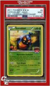 Noble Victories 8 Karrablast Holo Crosshatch-2011 City Championships PSA 9 - Picture 1 of 2