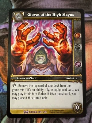World of Warcraft TCG Illidan 209/252 Gloves of the High Magus - Image 1 of 2