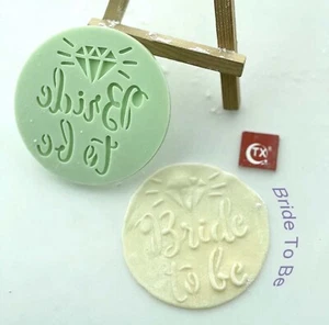 Bride To Be Embosser Stamp Icing Cookies Cupcakes Cake Making Decorations Gift - Picture 1 of 1