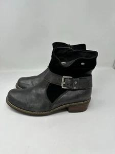 Wolky women's Lerma ankle Anthracite boot side zip Sz 41 US 9-10 - Picture 1 of 17