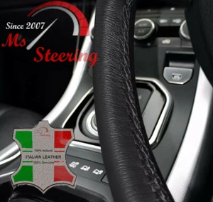 CUBIERTA DEL VOLANTE DE CUERO NEGRO PARA VOLVO FH12 93-98 COSTURAS NEGRAS - Imagen 1 de 1