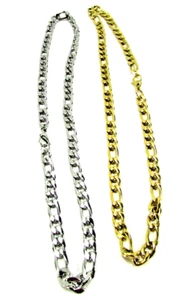 Invicta Jewelry Stainless Steel 24" Polished Figaro Chain Necklace - Picture 1 of 5