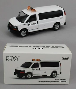 1:64 *596 DIECAST* Los Angeles Airport Police GMC SAVANA Van *NIB* - Picture 1 of 4