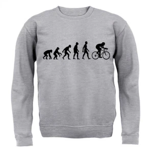 Evolution of Man Cycling - Kids Hoodie / Sweater - Cycle Bike Love Fan - Picture 1 of 20