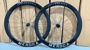 MEROCA Road Carbon Wheelset 50mm 700c Bike Bicycle Clincher Wheels Disc Brake - Picture 1 of 11