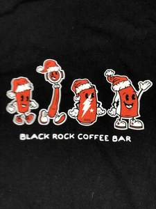 Black Rock Coffee Bar Long Sleeve Graphic Print Black T-Shirt Adult XL - Picture 1 of 8
