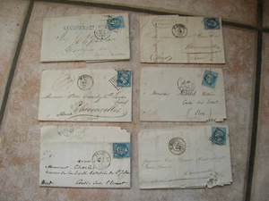 FRANCE LOT DE 6 LETTRES ANCIENNES NAPOLEON III (E445) - Imagen 1 de 2