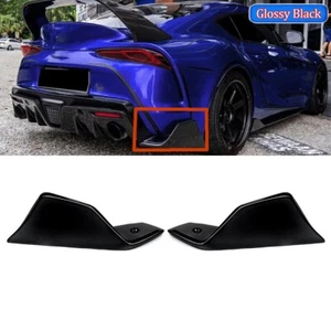 Supra A91 A90 AG Style Gloss Black Rear Side Corner Skirts Extensions - Bild 1 von 2
