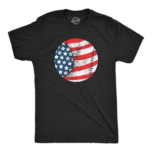 Camisetas divertidas para hombre bandera americana béisbol sarcástico cuarto de julio gráfico - Imagen 1 de 7