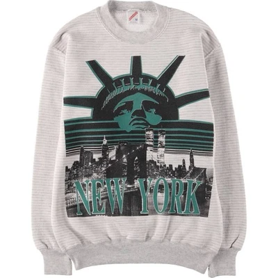 Sudadera Vintage Años 90 Jerzees Estampado Rayas Hecha en EE. UU. Hombre Talla M Foto 1 de 4