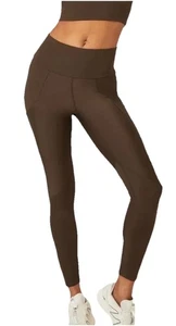 Legging Alo Yoga acanalado Airlift cintura alta 7/8 encantado talla S marrón espresso - Imagen 1 de 13