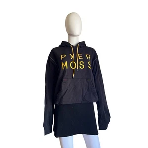 Sudadera con Capucha Pyer Moss Negra Dorada Logo Recortado Talla Pequeña - Imagen 1 de 4