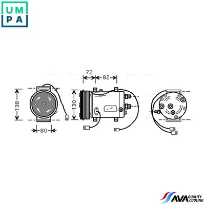 COMPRESSOR AIR CONDITIONING AIAK179 FOR AUDI CABRIOLET 100 500 A6/S6 90 A8/S8 - Image 1 of 4