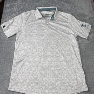 Swannies Polo Herren groß weiß Blumen AOP Golf Fayetteville CC sportlich - Bild 1 von 8