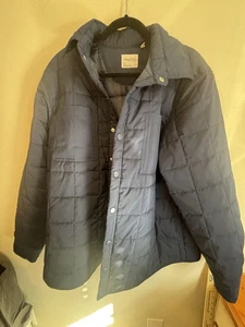 Sovereign Code Mens Jacket Coat Button Up Quilted Sz XL Navy Blue Outdoor Hiking - Picture 1 of 5