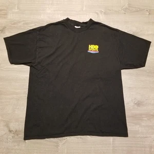 Vintage 90s HBO Sports Black Promo T Shirt Mens Size XL Hanes Beefy Tag - Bild 1 von 4