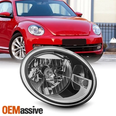Faro pasajero cromado para Volkswagen VW Beetle 2012-2019 [tipo halógeno] Foto 1 de 4