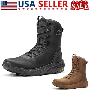 Men's Military Tactical Boot Lightweight Boots Motorcycle Combat Hiking Boots - Picture 1 of 19