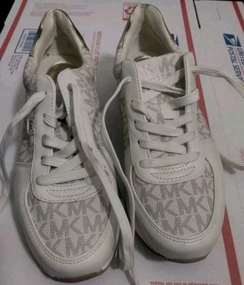 Michael Kors Women's Cream Sneakers, Size 5.5 M - Image 1 of 4