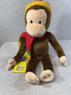Vintage Curious George Plush Macy's Twin Tower World Trade Center Golden Book - image 1 of 4
