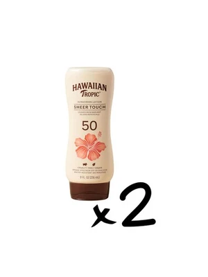 Hawaiian Tropic Sheer Touch Ultra Radiance Lotion Sunscreen, SPF 50, 8oz 2 Pack - Image 1 of 4