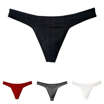 Herren Nahtlos Baumwolle Atmungsaktiv Dünn Unterwäsche Tanga G String Bequeme - Bild 1 von 4