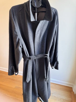 Paul Stuart Classic English thornproof Alpaca Lined tweed Overcoat 46 ENGLAND - Image 1 of 4