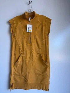 Mini Abito Anthropologie Meru Zip Anteriore Nuovo con etichette Daily Practice Taglia XXS Giallo - Foto 1 di 15