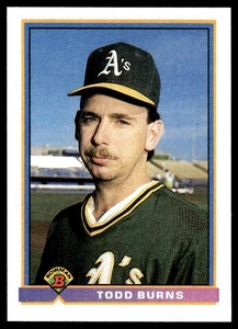 1991 Bowman Todd Burns Oakland Athletics #221 - Picture 1 of 2