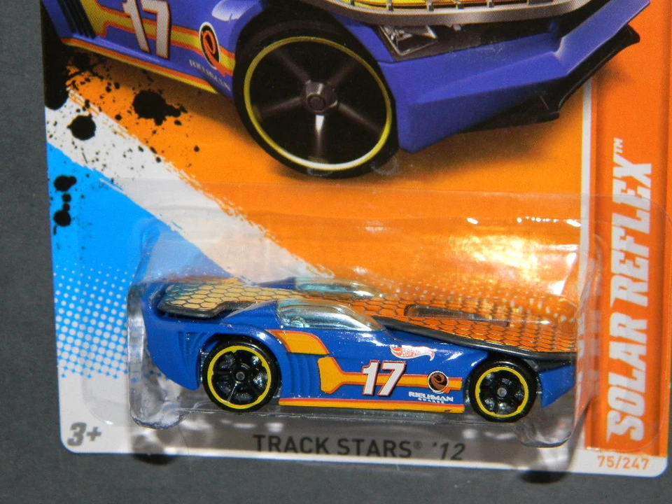 HW HOT WHEELS 2012 TRACK STARS #10/15 SOLAR RELFEX  HOTWHEEL BLUE TRACK READY - Image 1 of 1