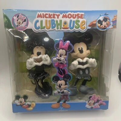 Juego de figuras coleccionables Mickey Mouse Minnie Clubhouse manos en forma de corazón pareja  Foto 1 de 4