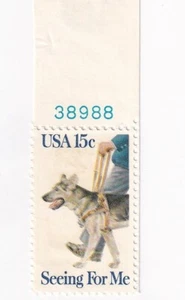 STAMP US SCOTT 1787 "Seeing For Me-Guide Dog" 15CENT 1979 MNG WITH PB# - Picture 1 of 1