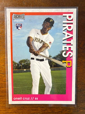 2022 Topps Archives Snapshots Oneil Cruz #26 RC Rookie Pittsburgh Pirates - Image 1 of 2