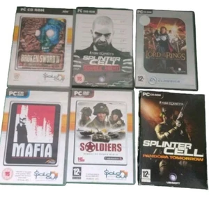 Lotto 6 pezzi giochi lavoro Splinter Cell Mafia Broken Sword Ii Soldiers ecc... - Foto 1 di 12