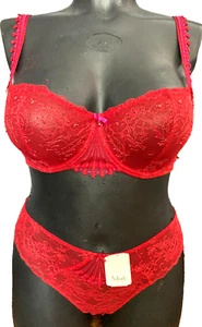 AUBADE Ivresse Byzantine Spitze SET Bügel-BH Gr.80E UK 36DD +Tanga 44 XL Luxus - Picture 1 of 6