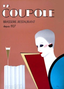 RAZZIA La Coupole Brasserie Restaurant 1982 French Poster 33-1/2 x 24-1/2 - Picture 1 of 1