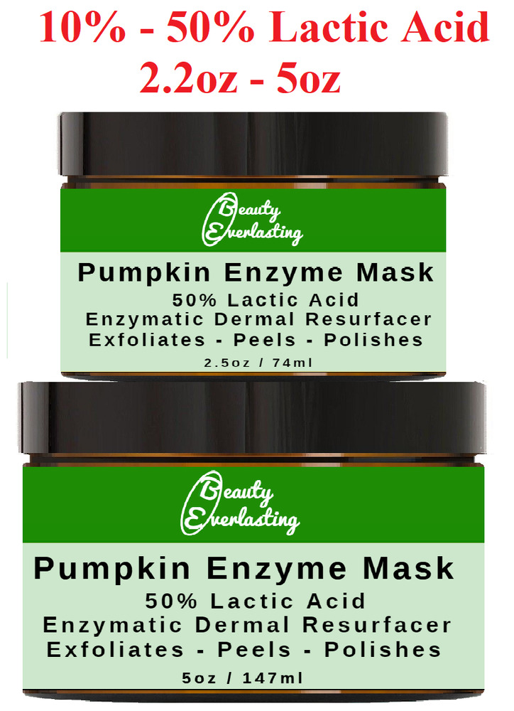 Pumpkin Enzyme Peel with 50% 35% 20% 10% Lactic  Acid, AHA Facial Mask