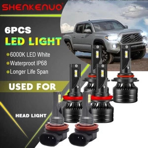 For Toyota Tacoma 2016-2020- 6000K LED Headlight Hi/Lo Beam + Fog Lights Bulbs - Picture 1 of 11