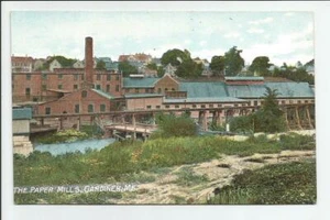 The Paper Mills Gardiner Maine Postcard Unposted Antique Divided Back Era ME - Picture 1 of 2