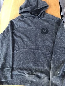 MENS-RALPH LAUREN / CLUB MONICO- HOODED TOP-S=34-36ins- DK.GREY FLECK-COTTON-VGC - Picture 1 of 7