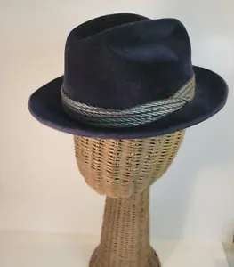 Stetson Black Fedora Size 7 3X Beaver Felt - Picture 1 of 6