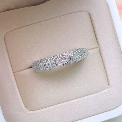 Minimalist 18K Gold Vermeil Lab Grown Pink Diamond Ring, Elegant & Versatile - Image 1 of 4