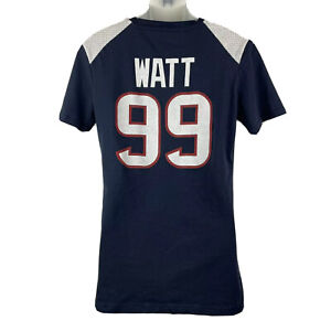 Nike JJ Watt Houston Texans T Shirt / Women’s (L) Blue NFL Team Apparel Cotton