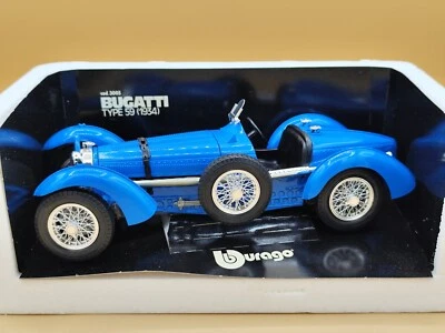 1/18 Bugatti Type 59 Bleu 1934 Burago ref: 3005 Made in Italy - Photo 1/2