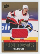 2021-22 Upper Deck Debut Dates Jersey Tim Stutzle #DD-7