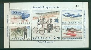 Sweden #1515 (1984 Aviation History sheet) VFMNH CV $3.75
