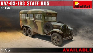1:35 Miniart Gaz 05 193 Staff Bus Kit MIN35156 Modellino - Foto 1 di 2