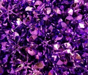 200 Pcs Metallic Purple 18mm Starflake Sunburst Plastic Acrylic Craft Beads - Picture 1 of 3